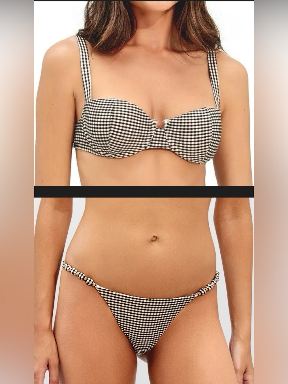 New Vix Lupita Nissi Gingham Bikini Set
